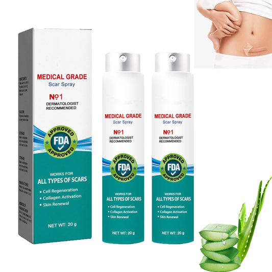 Scar Remove,Scar Remove Medical Grade Scar Spray,Etuih Scar Removal Spray,Acne Scar Treatment for Face Acne Scars and Dark Spaot Remover Gentle Skin Care for Acne Prone Skin (2PCS)