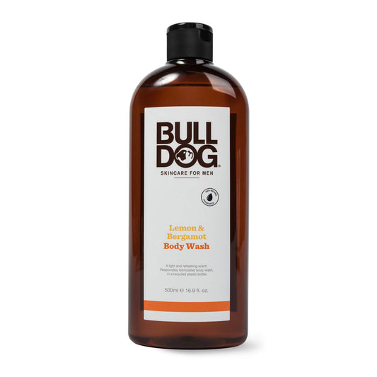 BULLDOG Mens Skincare and Grooming Body Wash Lemon and Bergamot Lemon 16.9 Fluid Ounce