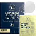 BLOOMORA Microdart Acne Patch Cystic Acne Treatment Zit Patches for Cystic Acne Overnight Treatment Pimple Patches Microdart Technology - Salicylic & Hyaluronic Acid (24 Count)
