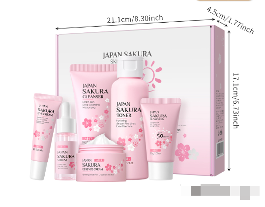 Cherry Blossom Skincare Set – 6pcs