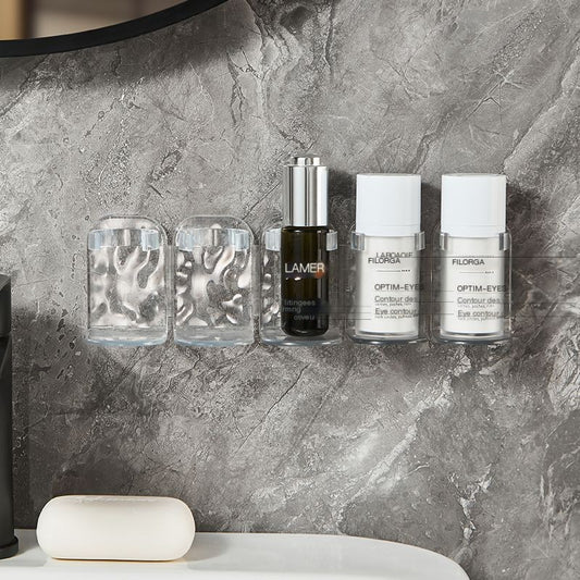 Glacier Pattern Bathroom Organizer for Skincare and Toothbrush