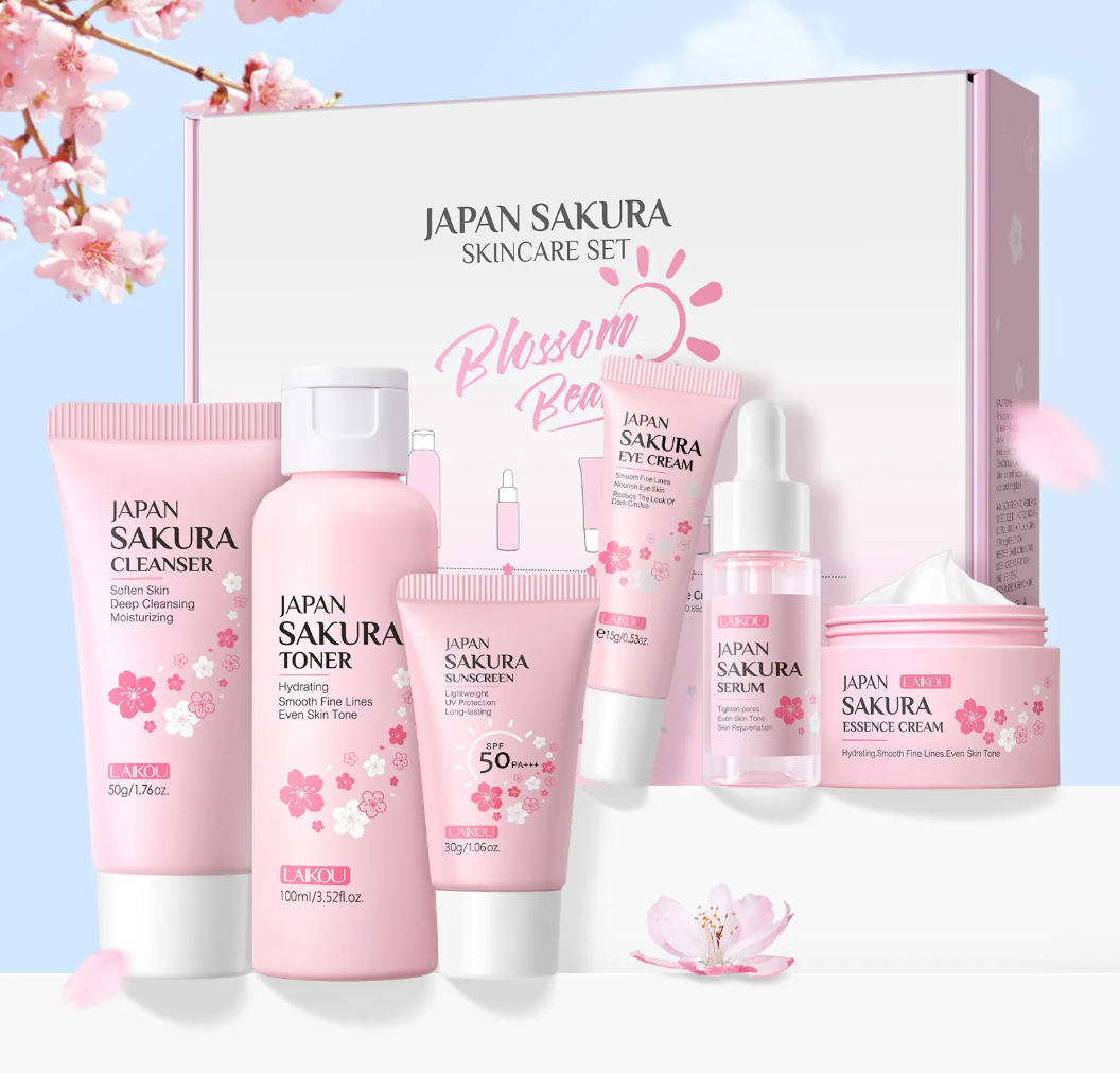 Cherry Blossom Skincare Set – 6pcs