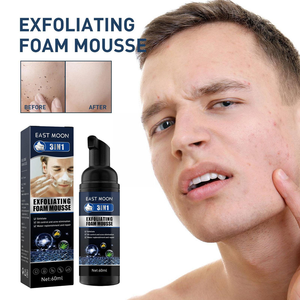 Men's Exfoliating Mousse for Acne and Oil Control