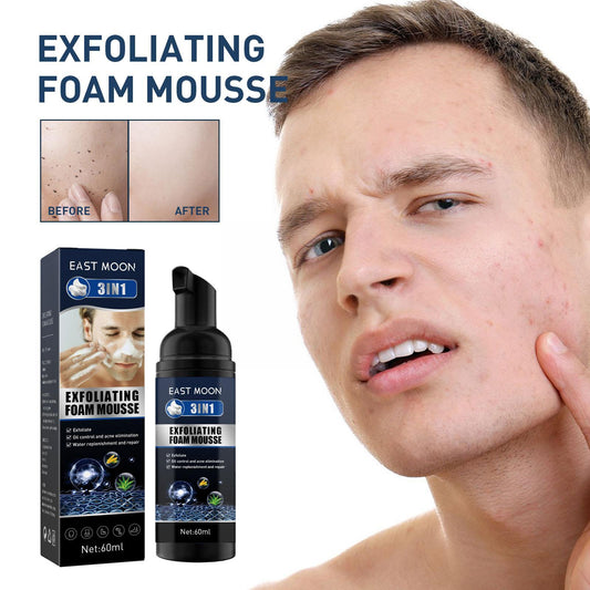 Men's Exfoliating Mousse for Acne and Oil Control